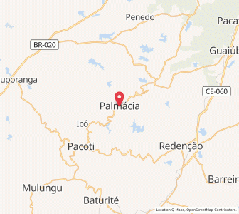 Map of Palmácia, Ceará