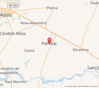 Map of Palmital, São Paulo