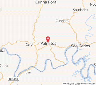 Map of Palmitos, Santa Catarina