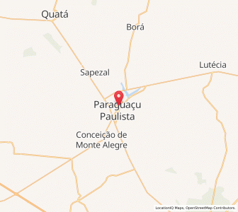 Map of Paraguaçu Paulista, São Paulo