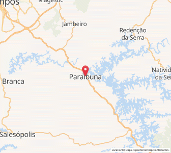 Map of Paraibuna, São Paulo