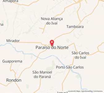Map of Paraíso do Norte, Paraná