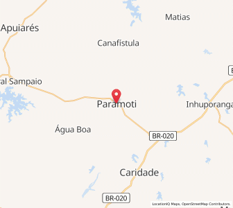 Map of Paramoti, Ceará