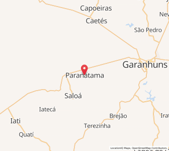 Map of Paranatama, Pernambuco