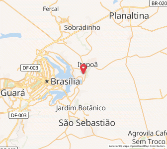 Map of Paranoá, Federal District