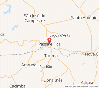 Map of Passa e Fica, Rio Grande do Norte