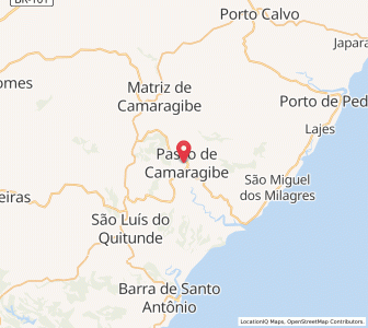 Map of Passo de Camaragibe, Alagoas