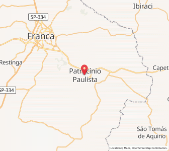 Map of Patrocínio Paulista, São Paulo