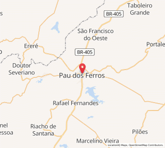 Map of Pau dos Ferros, Rio Grande do Norte