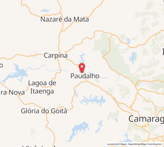 Map of Paudalho, Pernambuco