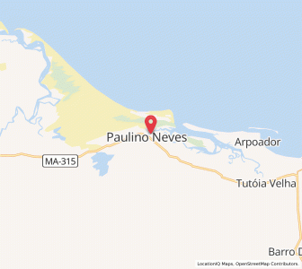 Map of Paulino Neves, Maranhão