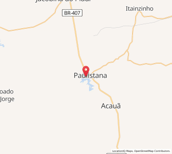 Map of Paulistana, Piauí