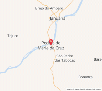 Map of Pedras de Maria da Cruz, Minas Gerais