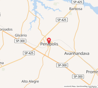 Map of Penápolis, São Paulo