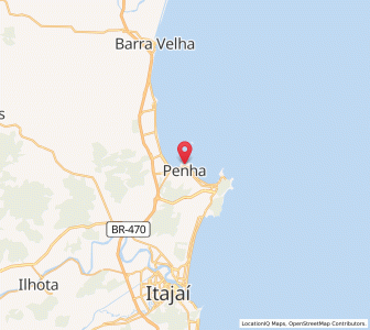 Map of Penha, Santa Catarina