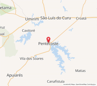 Map of Pentecoste, Ceará