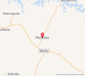 Map of Perdizes, Minas Gerais