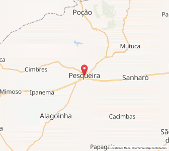 Map of Pesqueira, Pernambuco