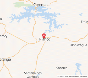 Map of Piancó, Paraíba