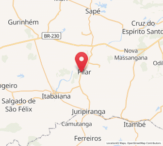 Map of Pilar, Paraíba