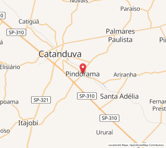 Map of Pindorama, São Paulo