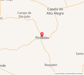 Map of Pintadas, Bahia