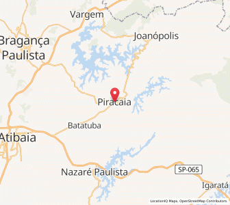 Map of Piracaia, São Paulo