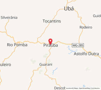 Map of Piraúba, Minas Gerais