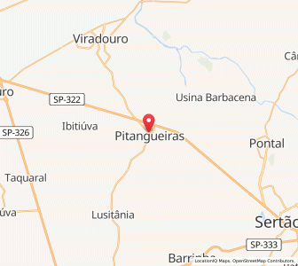 Map of Pitangueiras, São Paulo