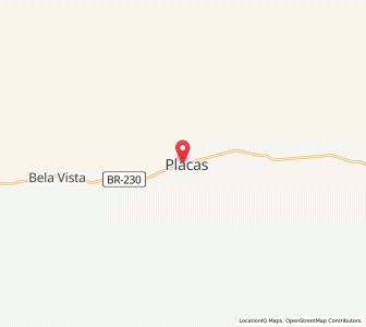 Map of Placas, Pará