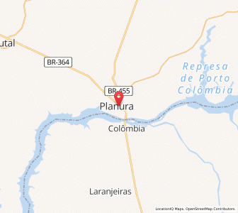 Map of Planura, Minas Gerais