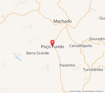 Map of Poço Fundo, Minas Gerais
