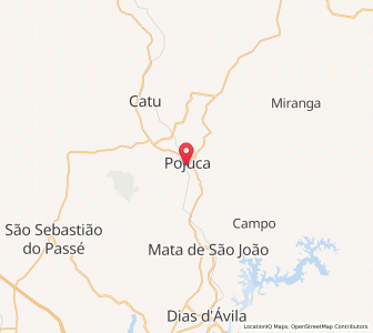 Map of Pojuca, Bahia