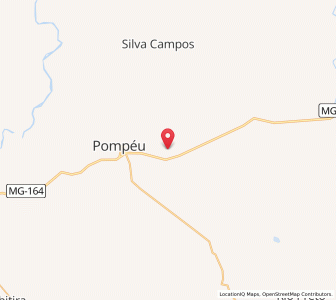 Map of Pompéu, Minas Gerais