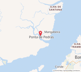 Map of Ponta de Pedras, Pará