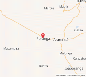 Map of Poranga, Ceará