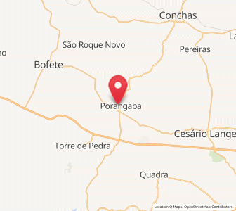 Map of Porangaba, São Paulo