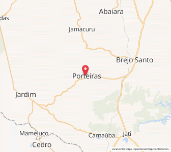 Map of Porteiras, Ceará