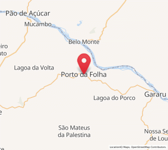 Map of Porto da Folha, Sergipe