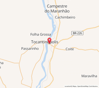 Map of Porto Franco, Maranhão