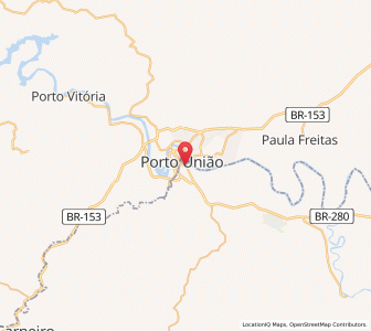 Map of Porto União, Santa Catarina