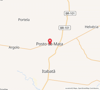 Map of Posto da Mata, Bahia