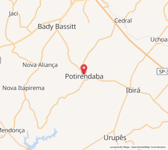 Map of Potirendaba, São Paulo