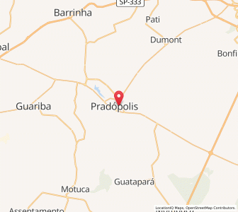 Map of Pradópolis, São Paulo
