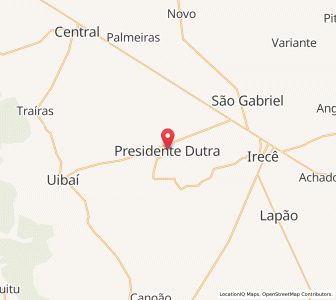Map of Presidente Dutra, Bahia