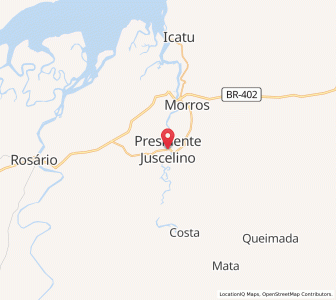 Map of Presidente Juscelino, Maranhão