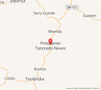 Map of Presidente Tancredo Neves, Bahia