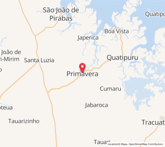 Map of Primavera, Pará