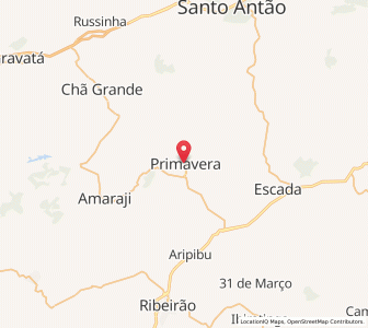 Map of Primavera, Pernambuco