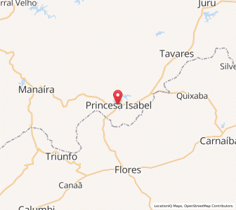Map of Princesa Isabel, Paraíba